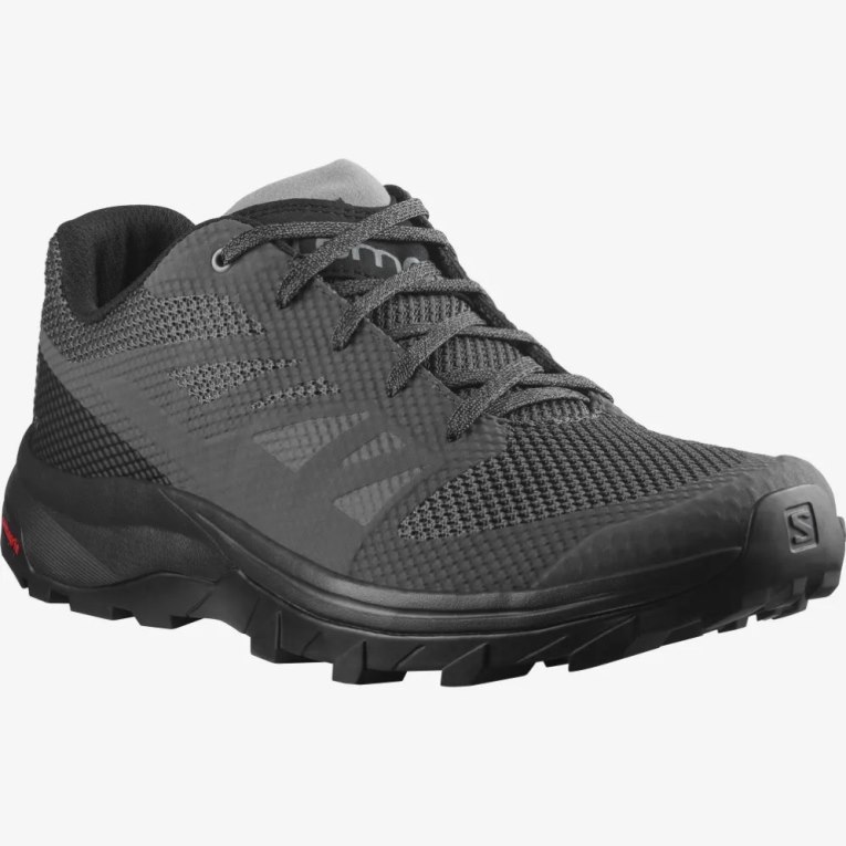 Black Salomon Outline Men's Hiking Shoes | IE FS5197